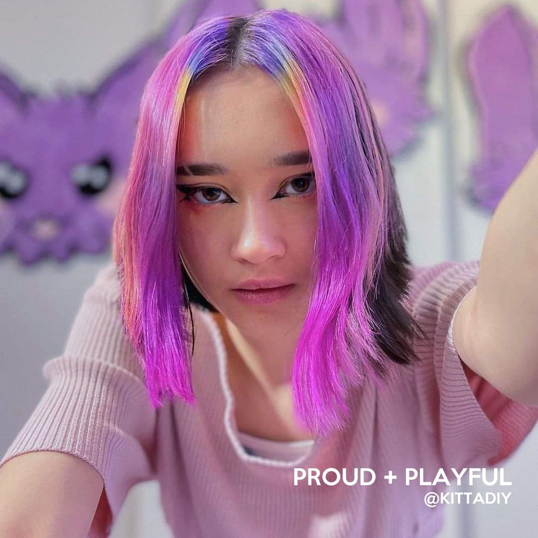 Attitude Hair Dye - BUBBLE GOTH Duo Combinaison de teintures capillaires semi-permanentes - Violet/Rose